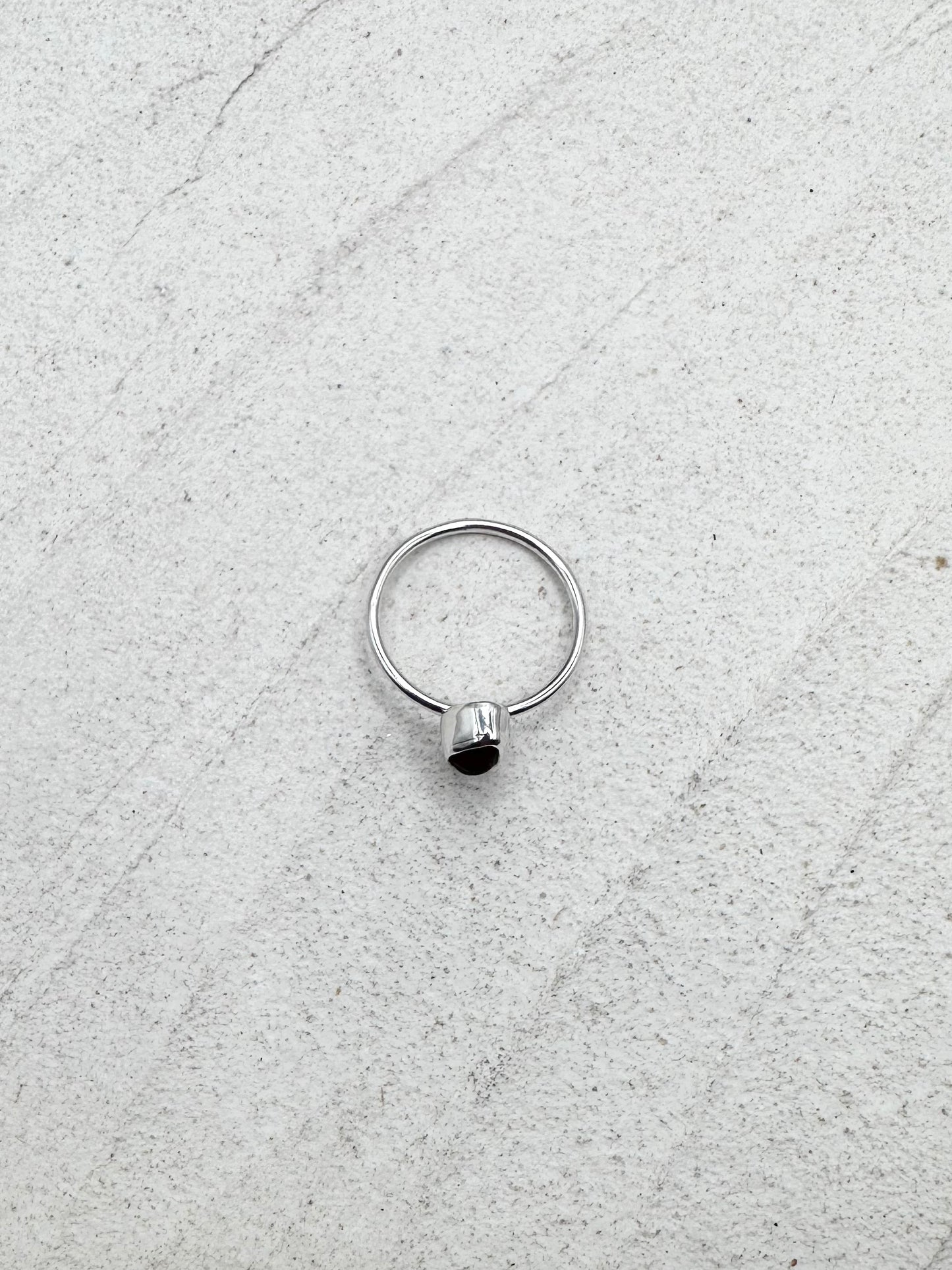 Yellow Seaglass Ring Silver