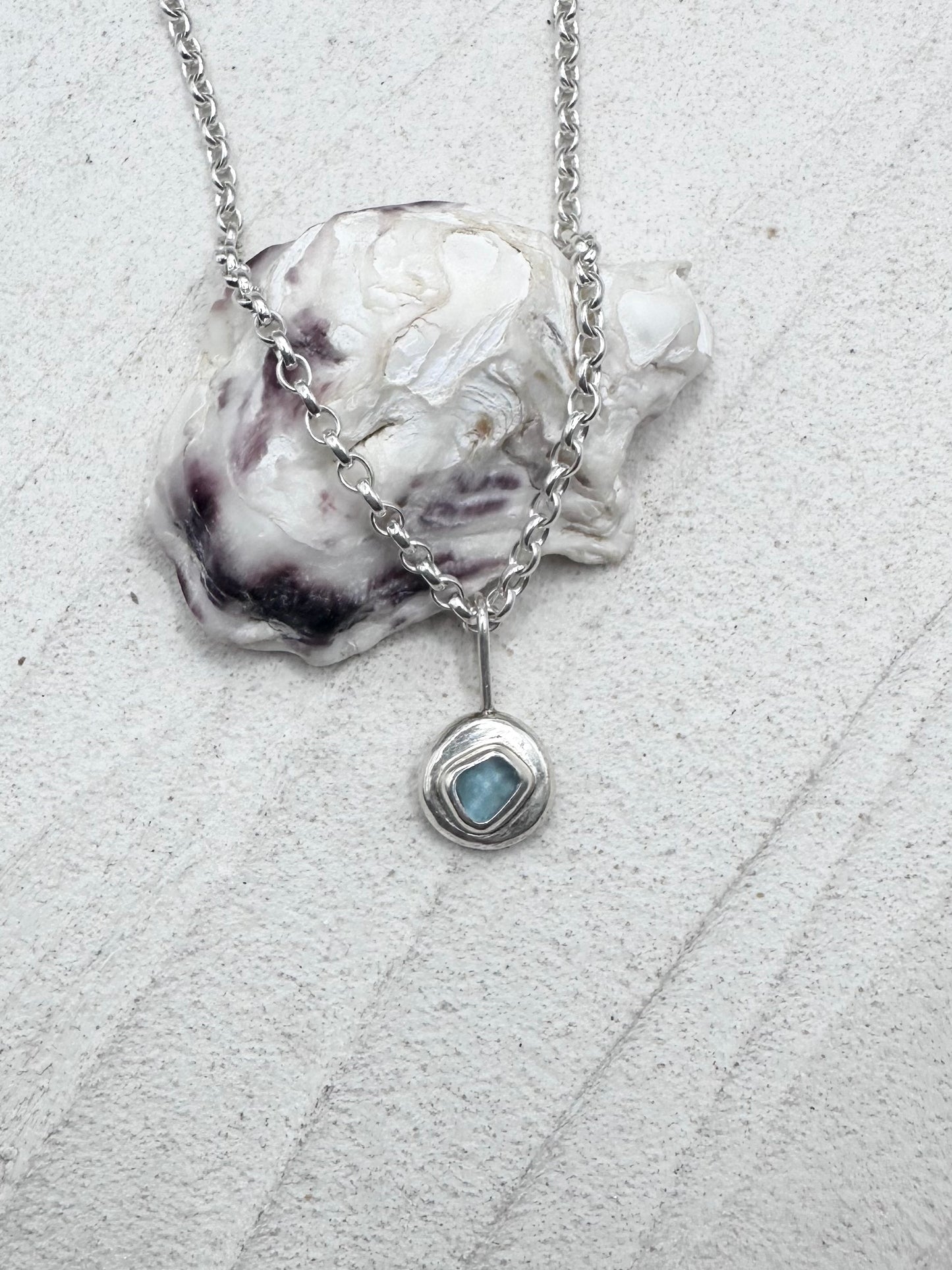 Light Blue Sunseeker Pendant Silver
