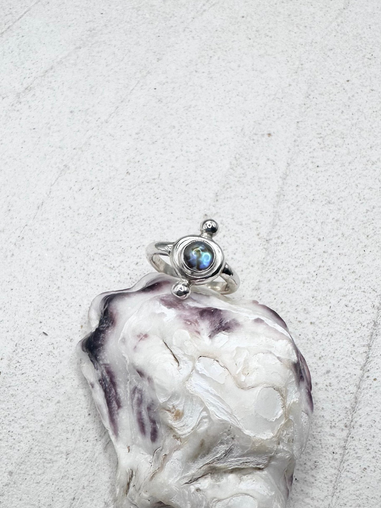 Abalone Ring Silver