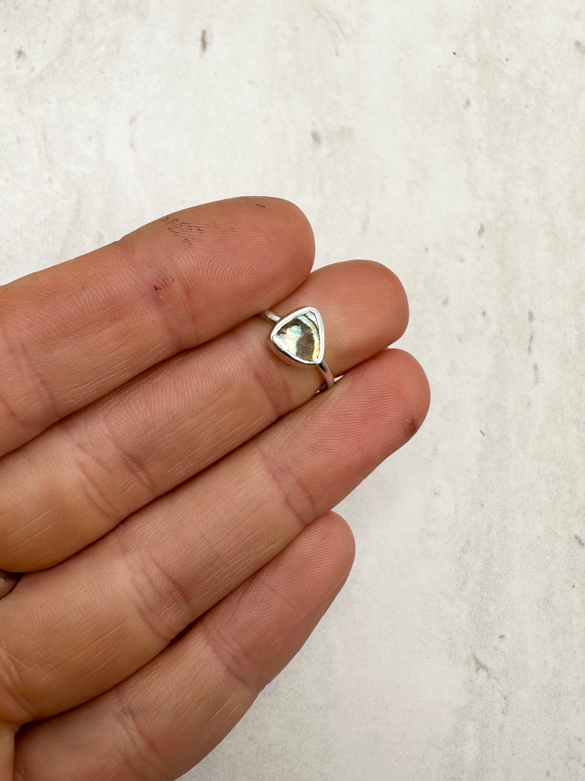 Abalone Ring Silver - G