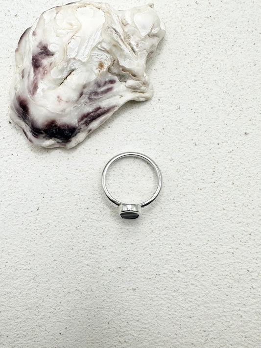 Mussel Shell Ring Silver