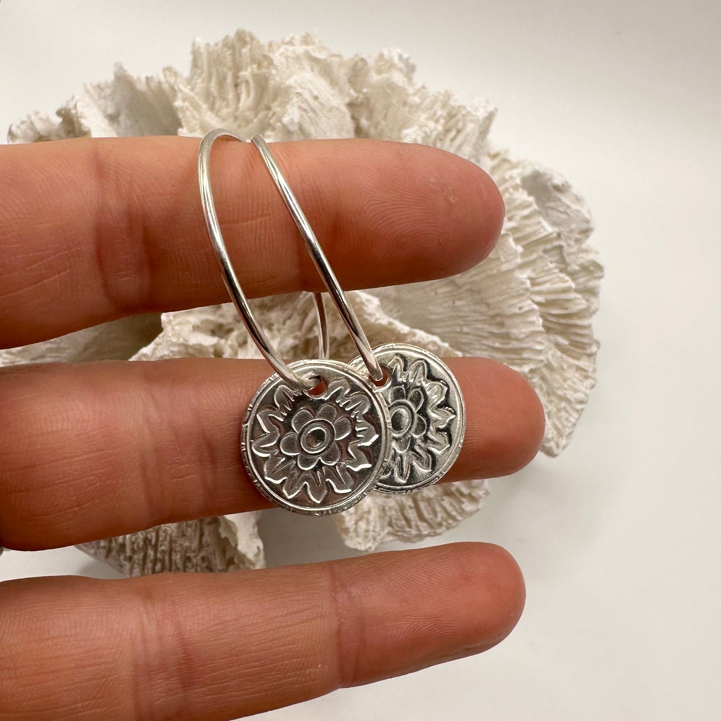 Flower Power Charms on Silver