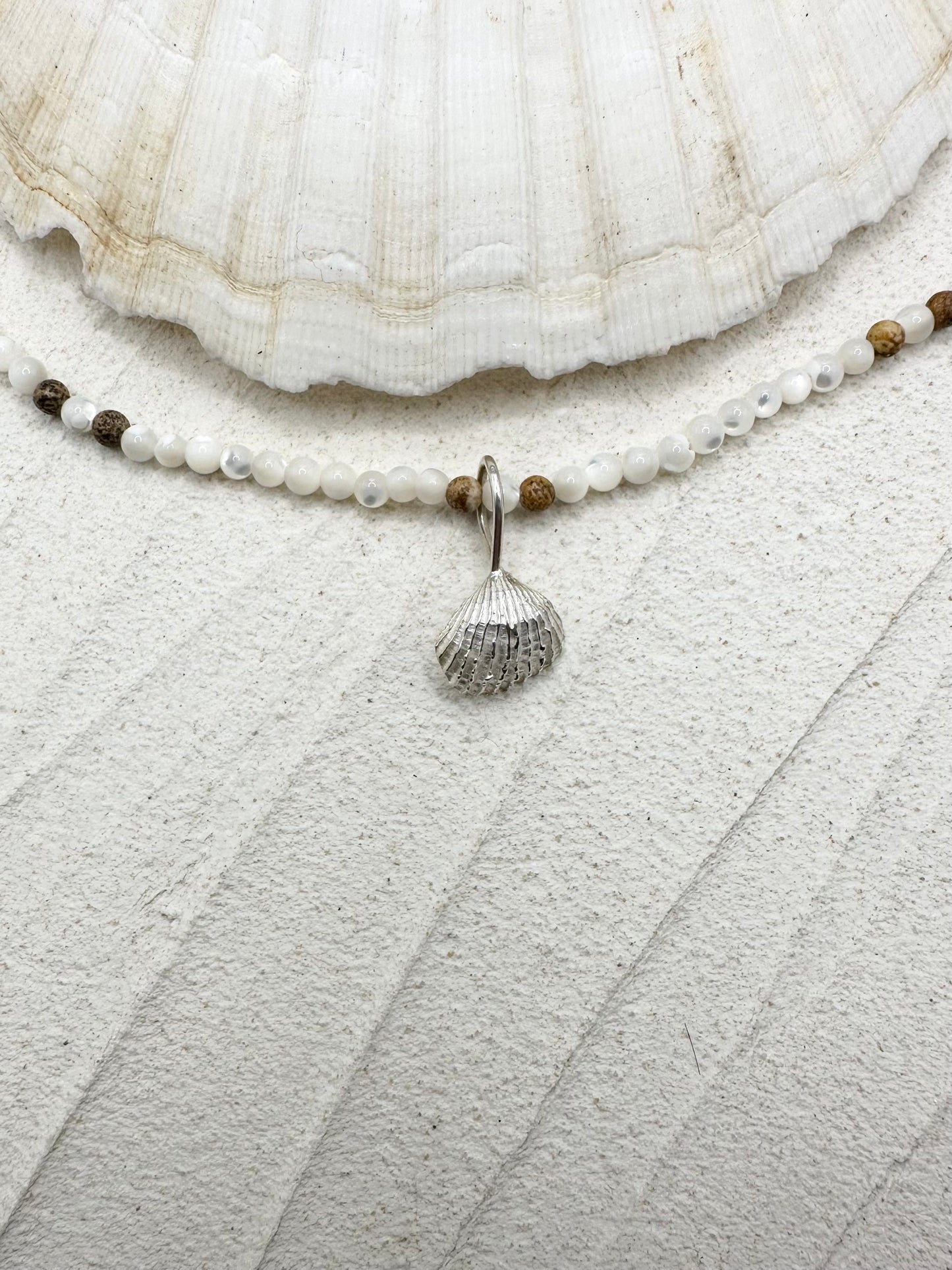 Mother of Pearl/Picture Jasper Necklace