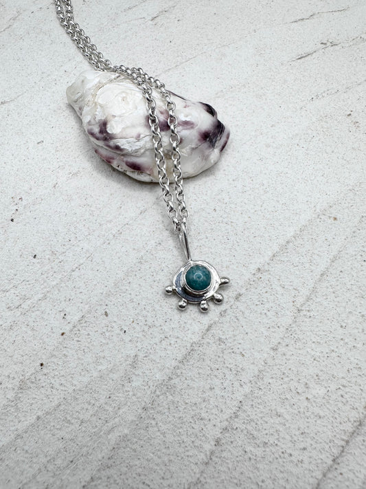 Amazonite Sunseeker Pendant Silver