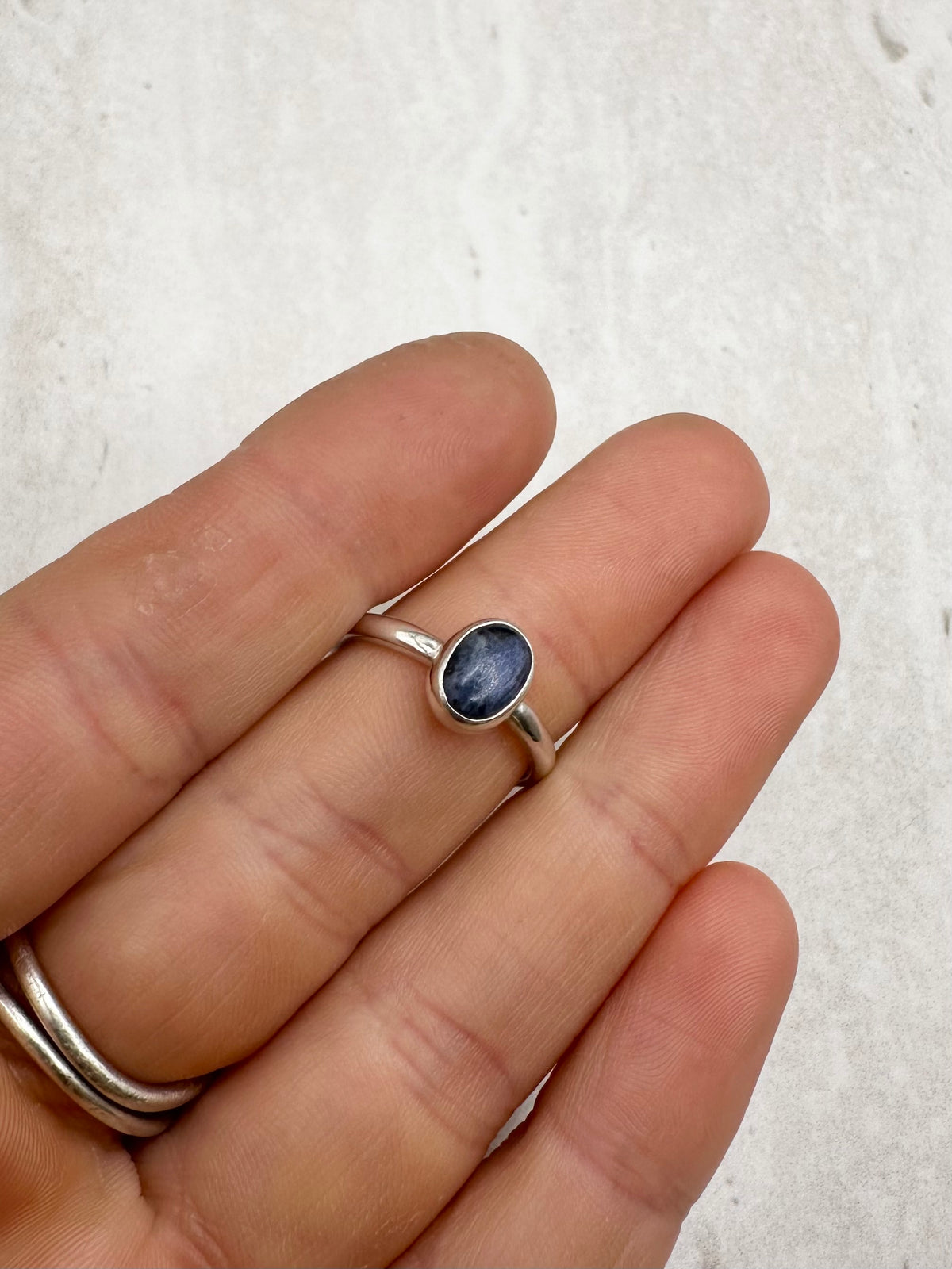 Sodalite Ring Silver