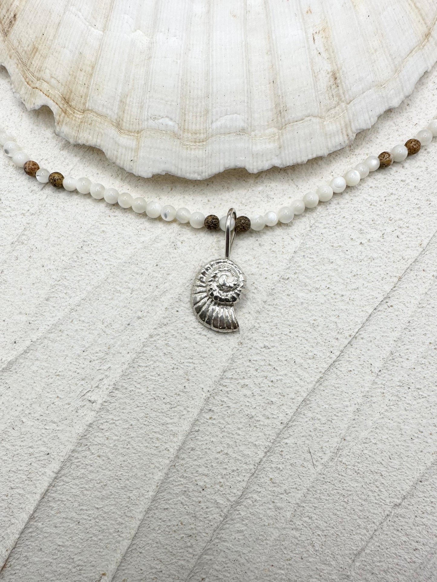 Mother of Pearl/Picture Jasper Necklace