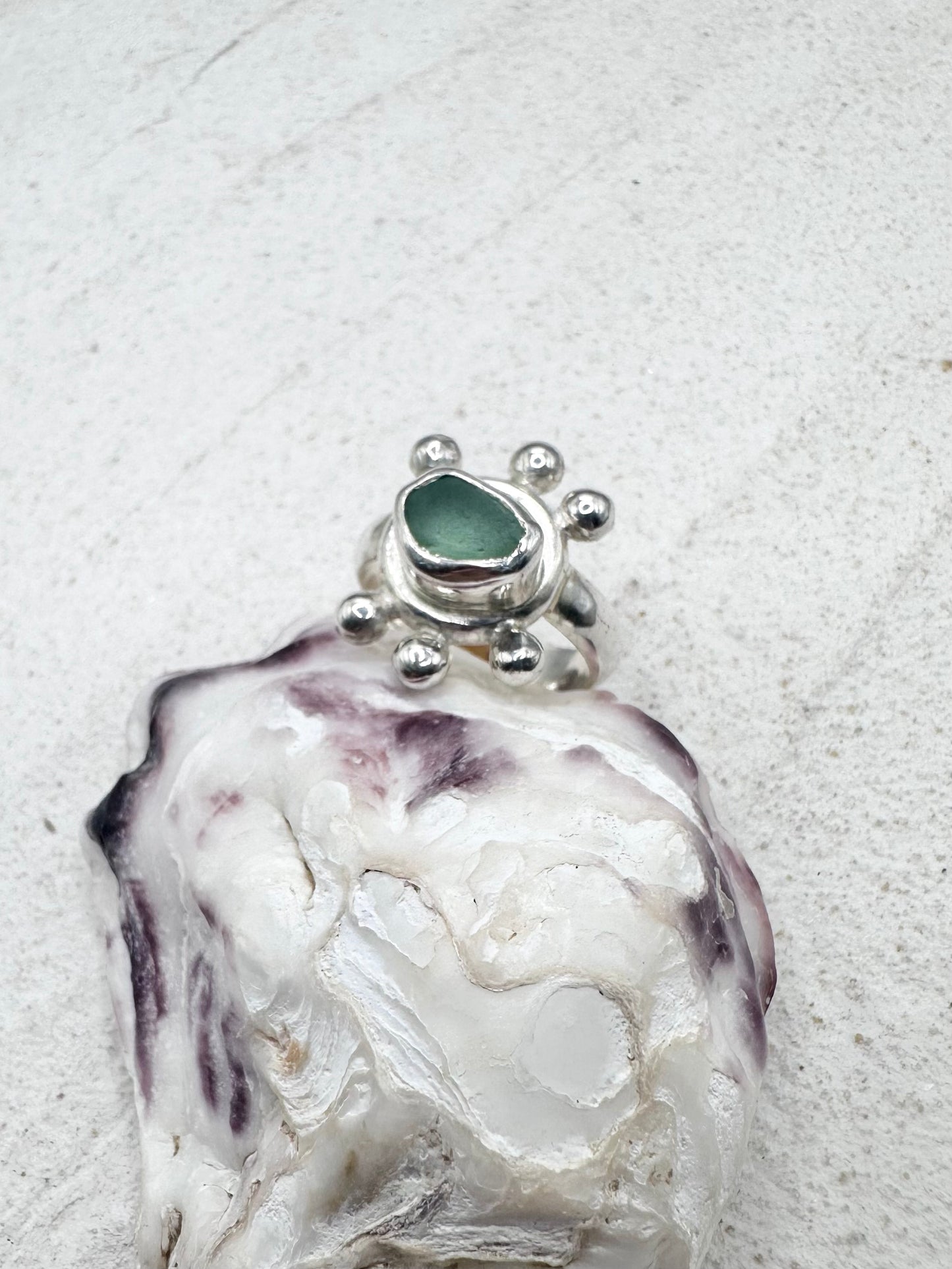 Teal Sunseeker Ring Silver