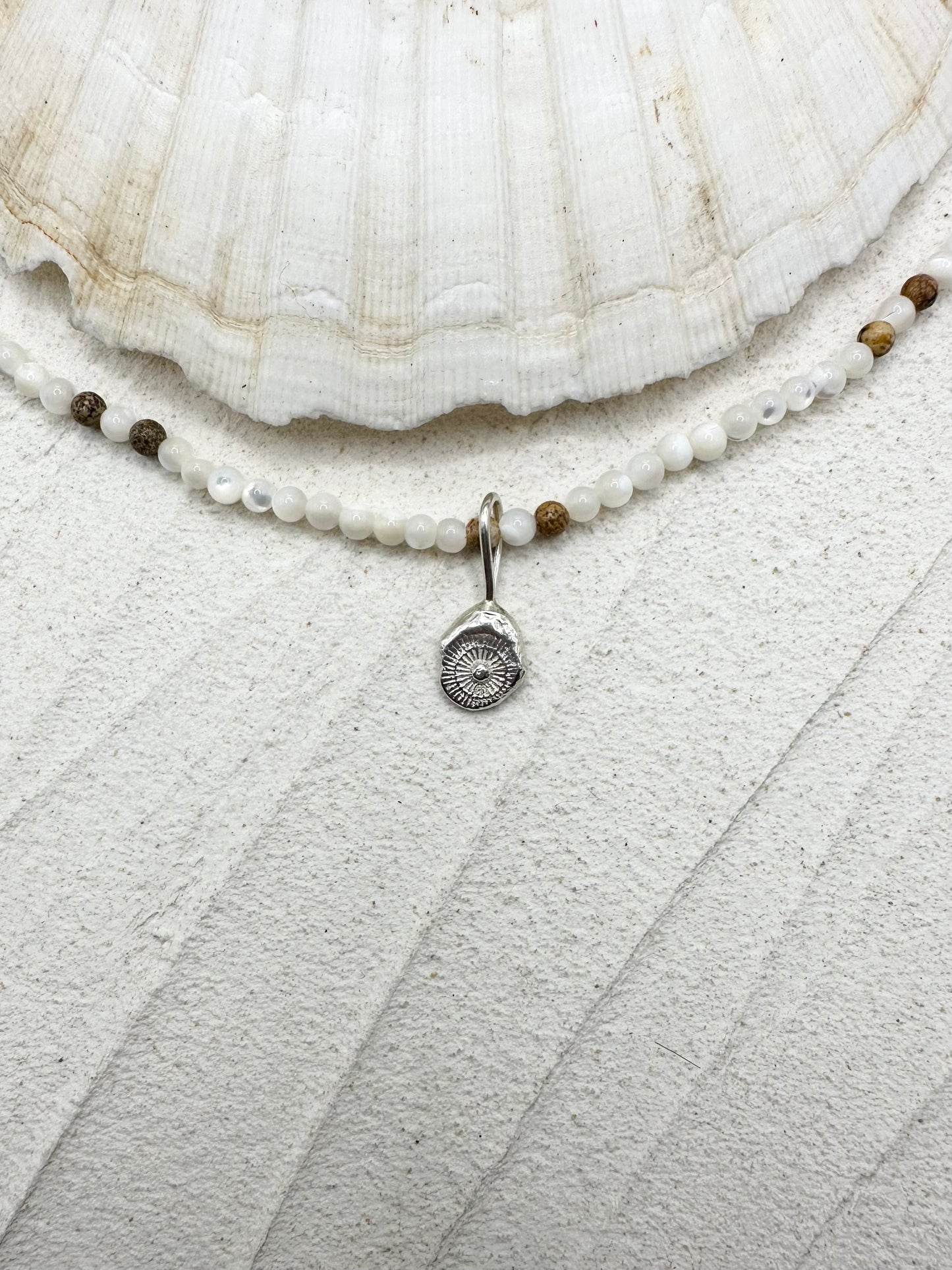 Mother of Pearl/Picture Jasper Necklace