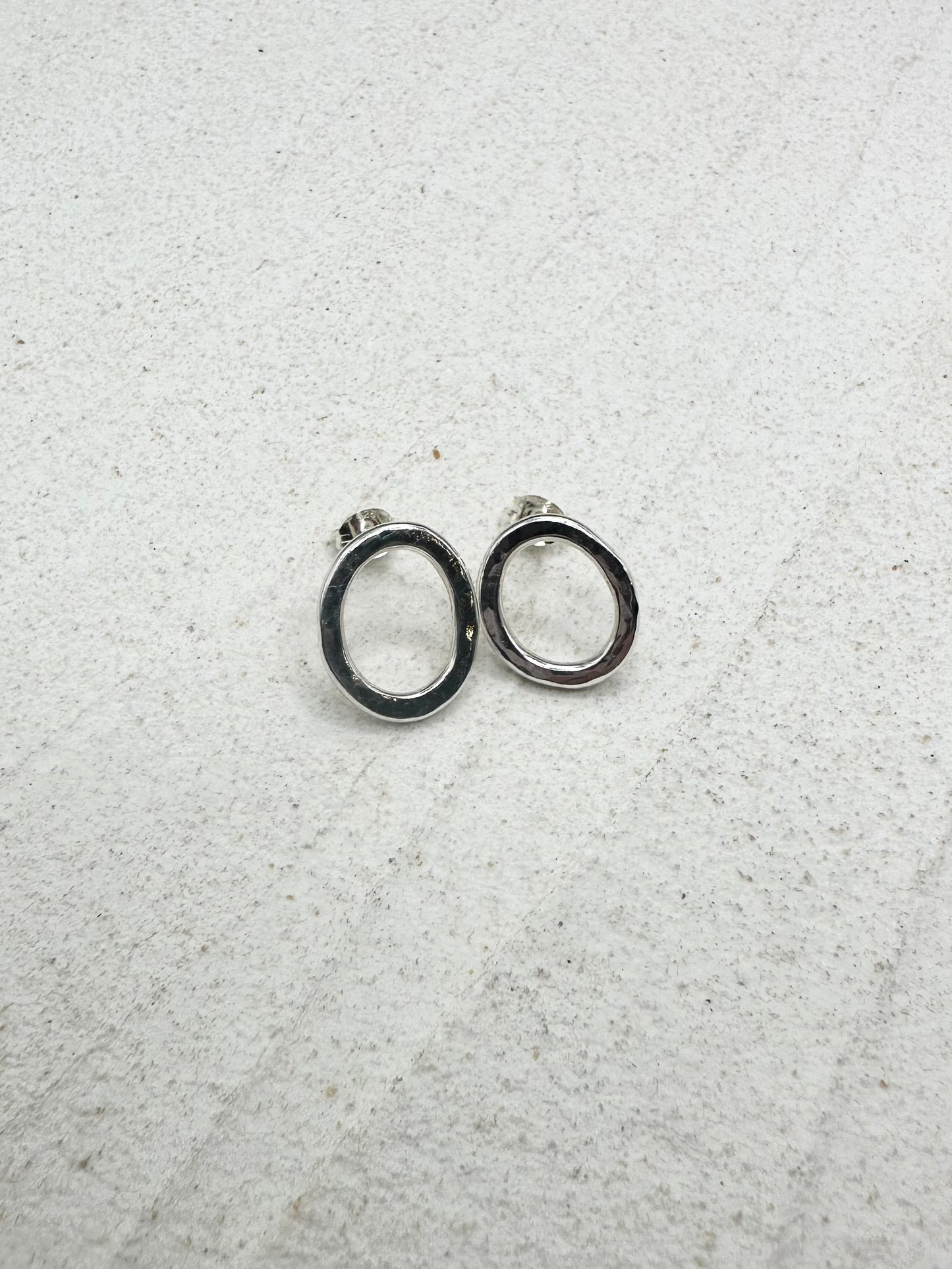Silver Oval Studs