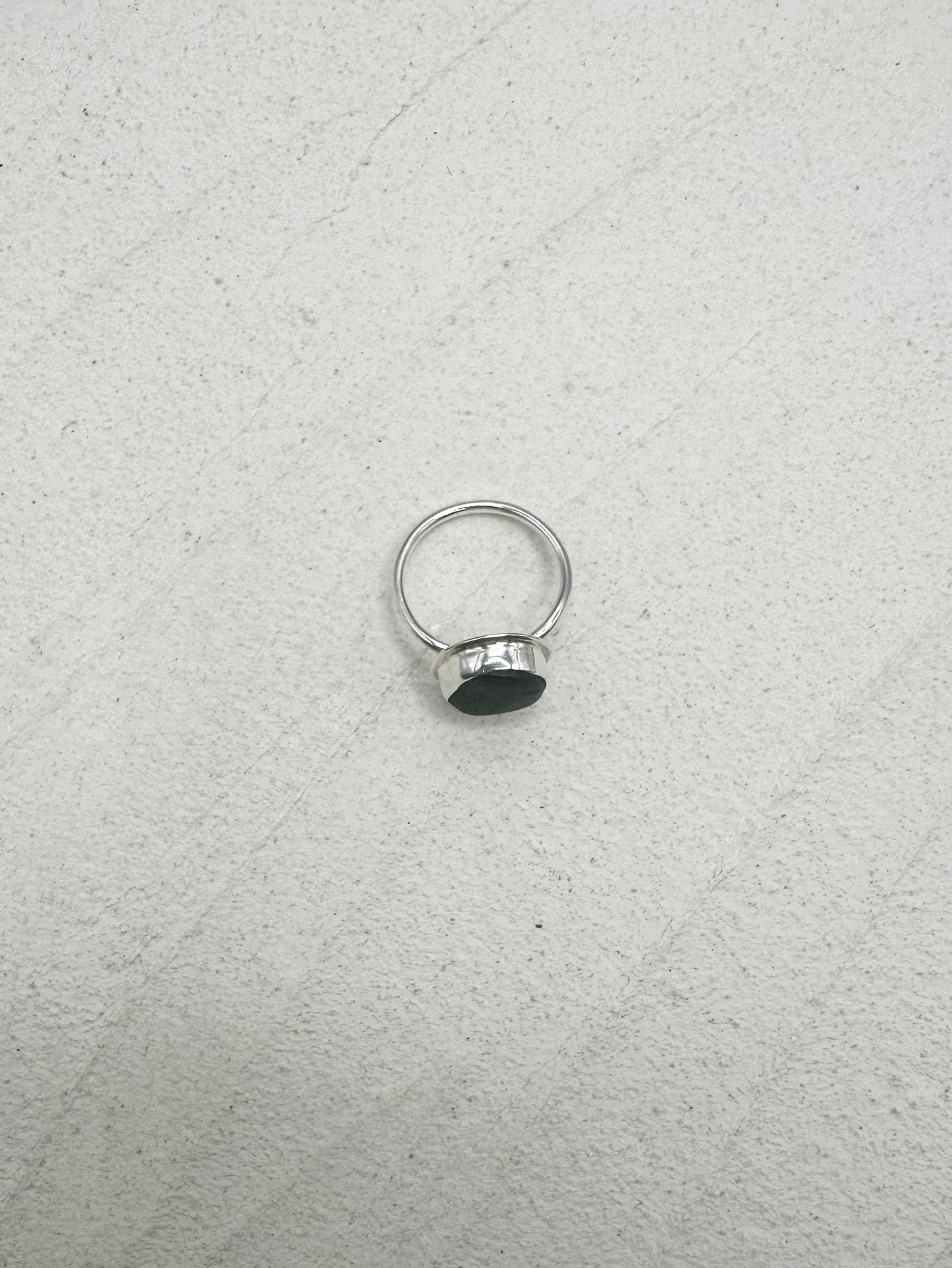 Sterling Silver & Seaglass Ring in Green