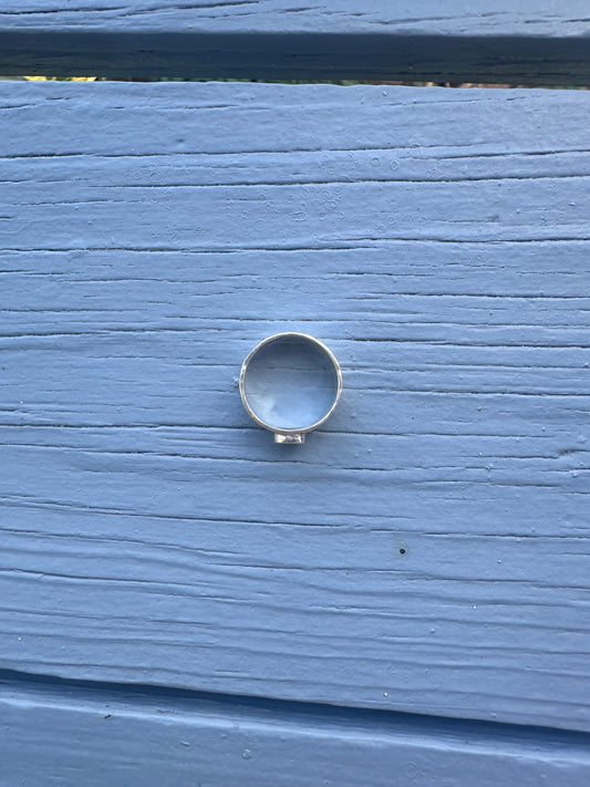 Mussel Shell Ring Silver