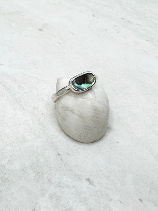 Abalone Ring Silver - S