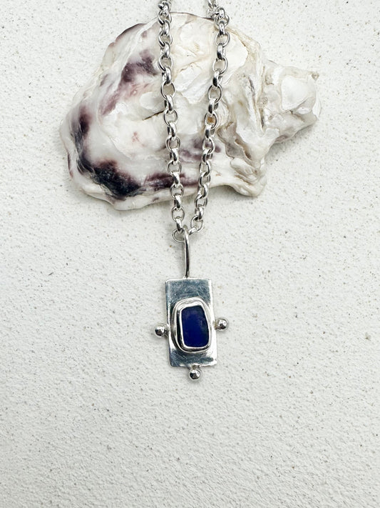 Blue Wayfinder Pendant Silver