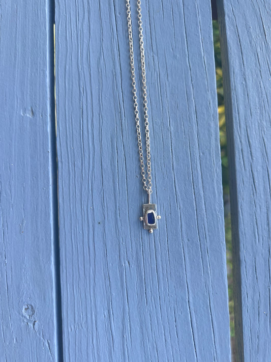 Blue Wayfinder Pendant Silver