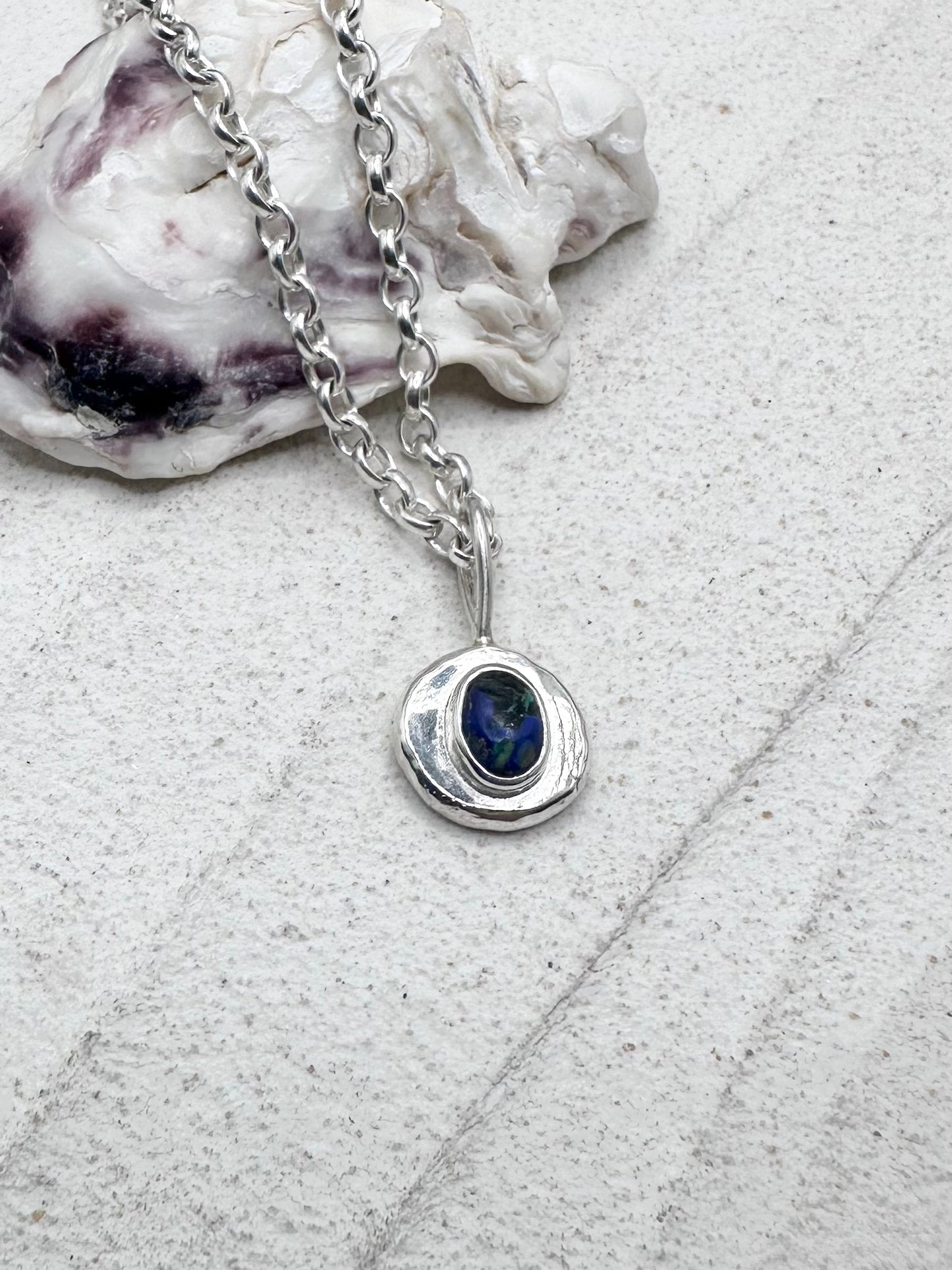 Chrysocolla Sunseeker Pendant Silver