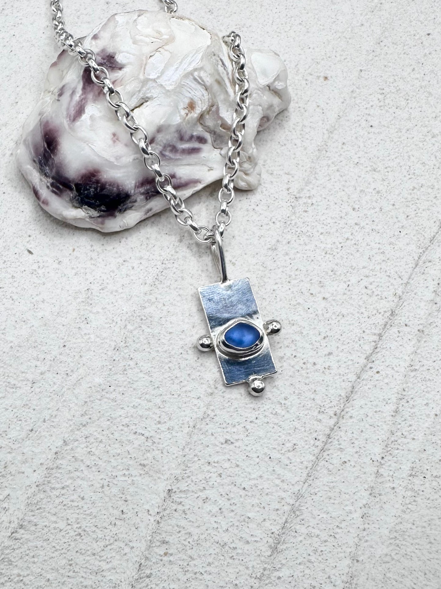 Blue Wayfinder Pendant Silver