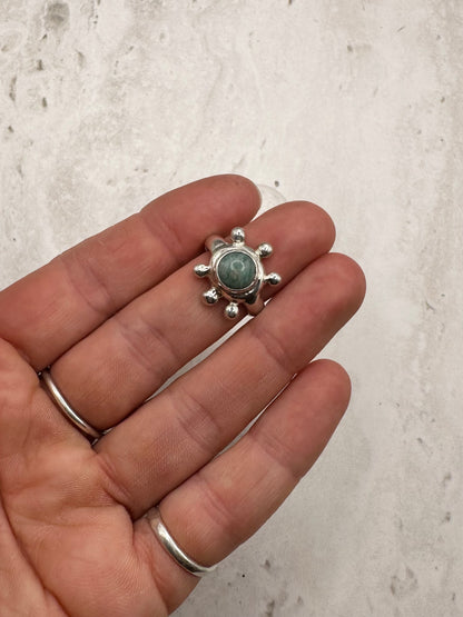 Amazonite Sunseeker Ring Silver