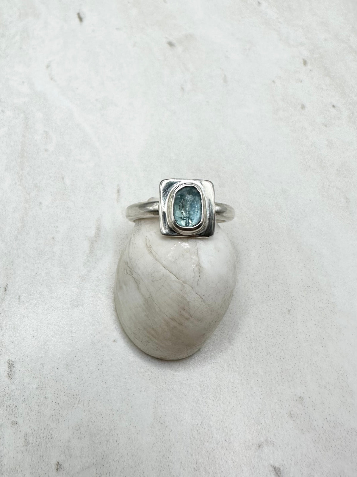 Square Kyanite Ring Silver - N