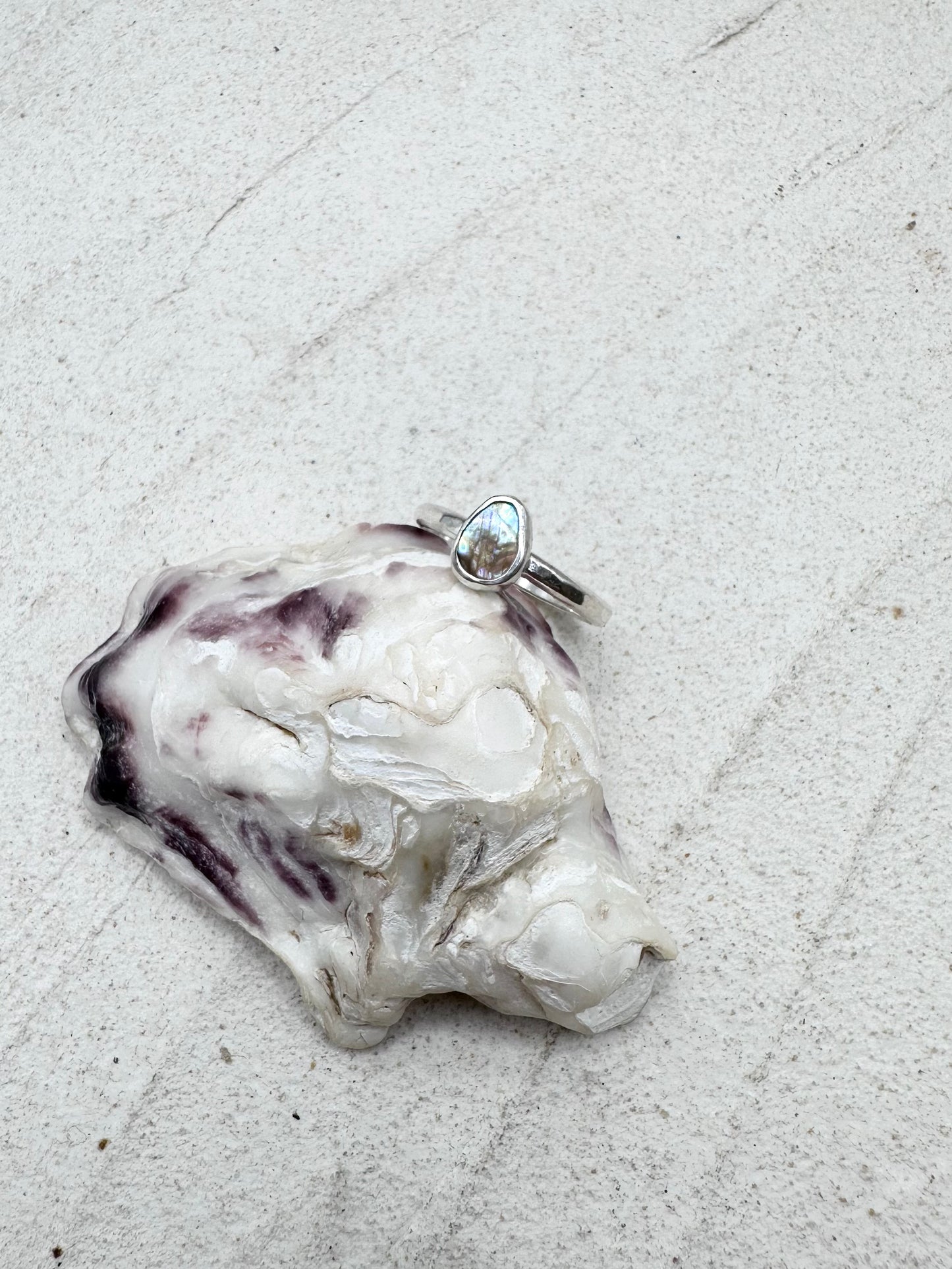 Abalone Ring Silver