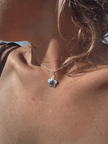 Flower Chrysocholla/Malachite Pendant