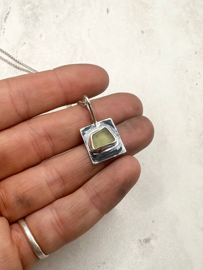 Green Wayfinder Pendant Silver