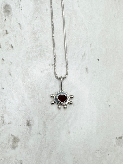 Amber Sunseeker Pendant Silver