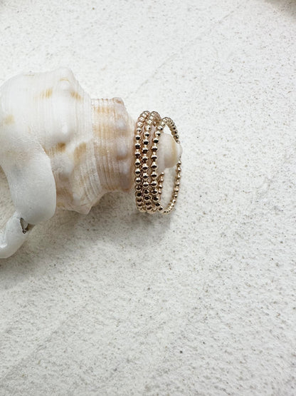 Gold Beaded Ring