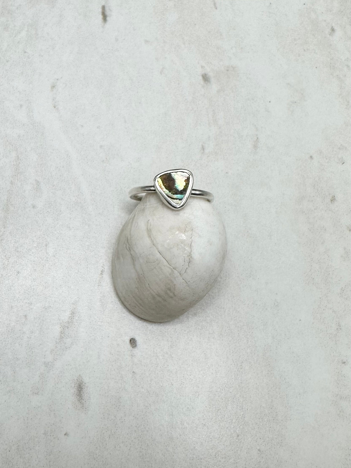 Abalone Ring Silver - G