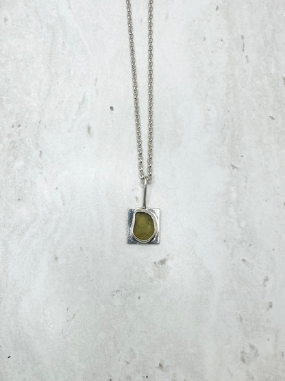 Green Wayfinder Pendant Silver