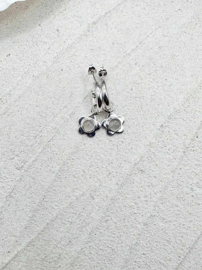 Flower Charms in Moonstone