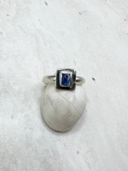 Square Kyanite Ring Silver - R