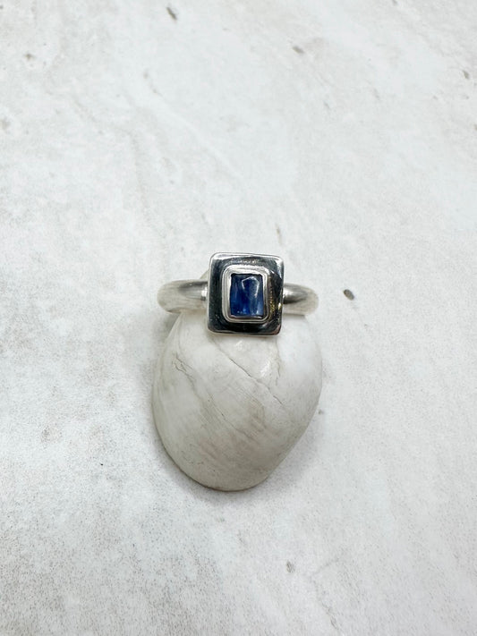 Square Kyanite Ring Silver - R