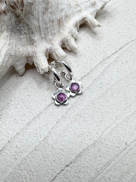 Flower Charms in Pink Abalone
