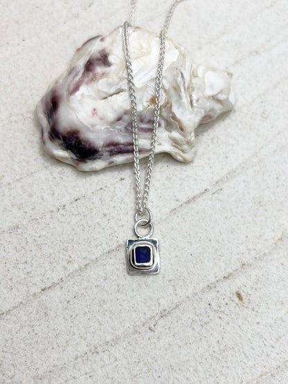 Blue Seaglass Set Silver