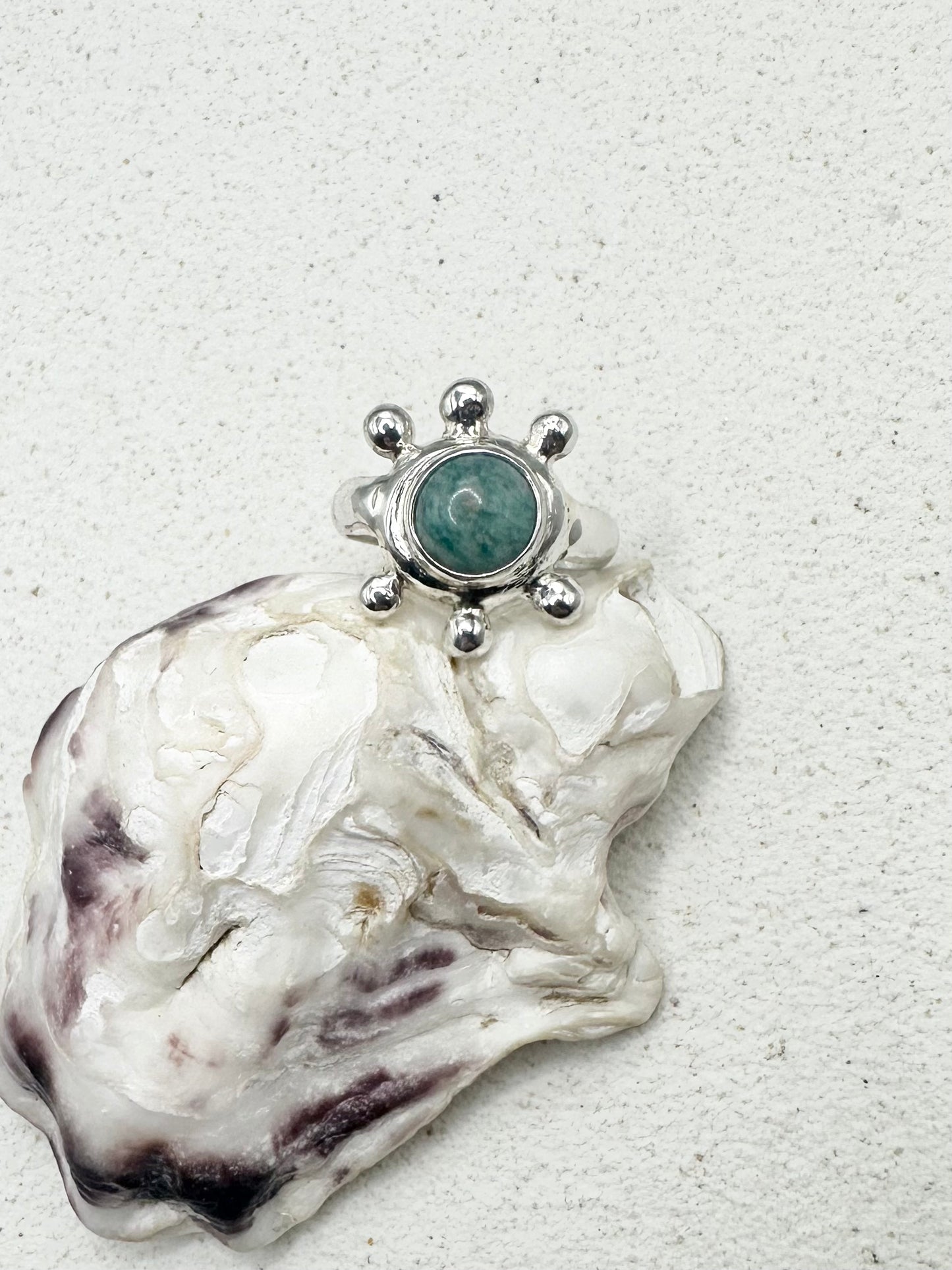 Amazonite Sunseeker Ring Silver