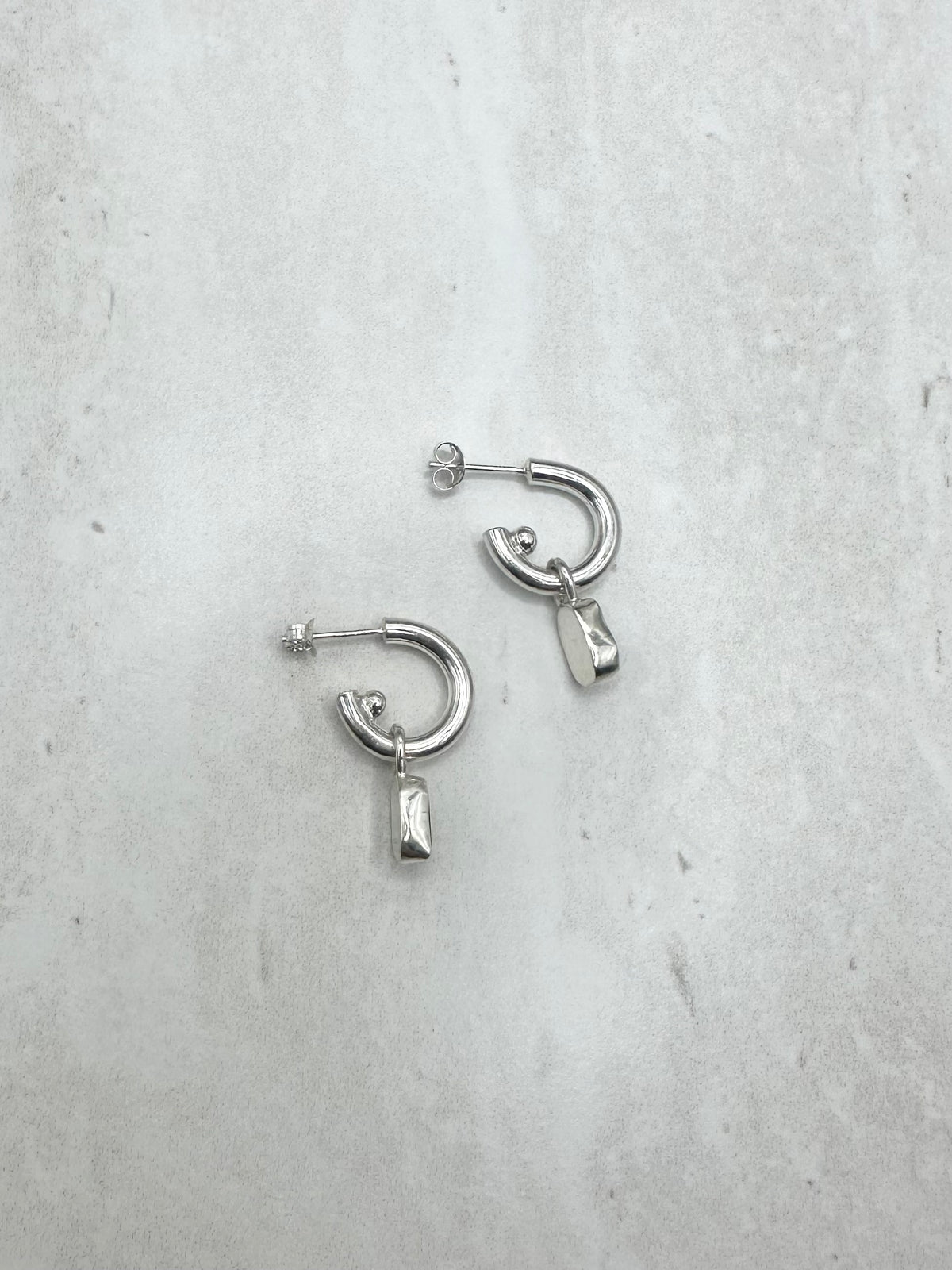 Yellow Seaglass Charms Silver