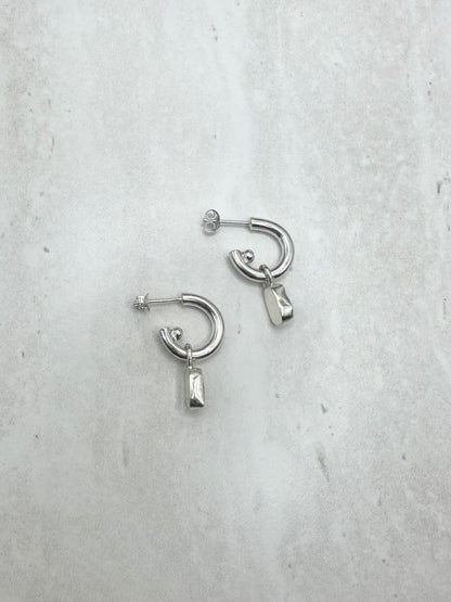 Yellow Seaglass Charms Silver