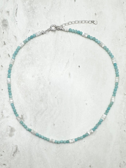 Amazonite & Mother of Pearl Necklace
