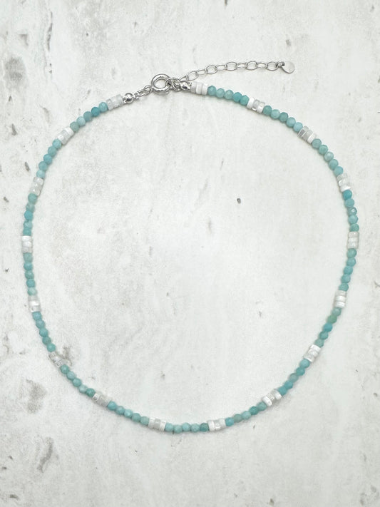 Amazonite & Mother of Pearl Necklace