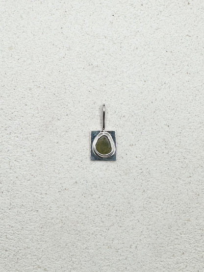 Green Wayfinder Pendant Silver