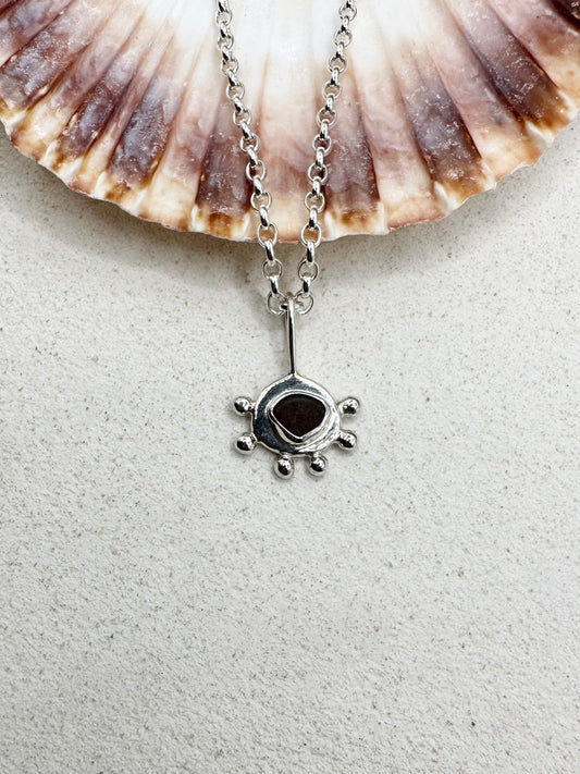 Amber Sunseeker Pendant Silver