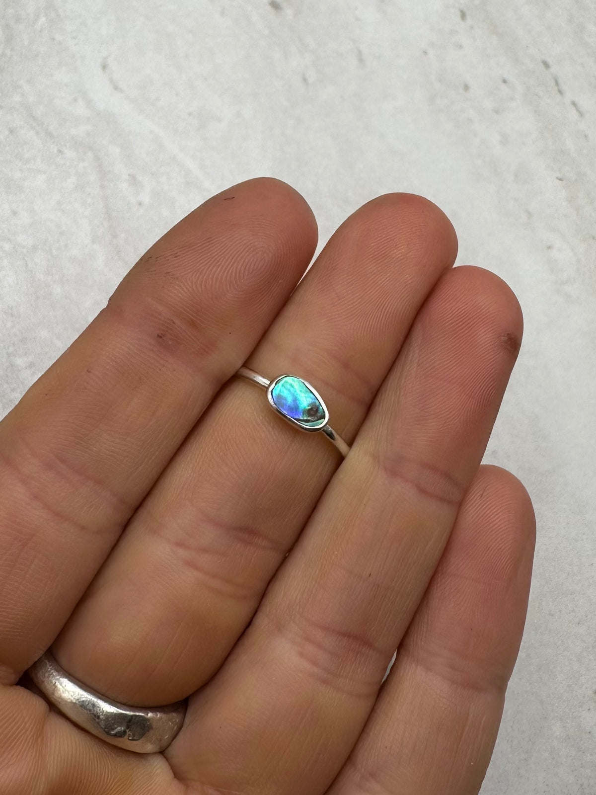 Abalone Ring Silver - N