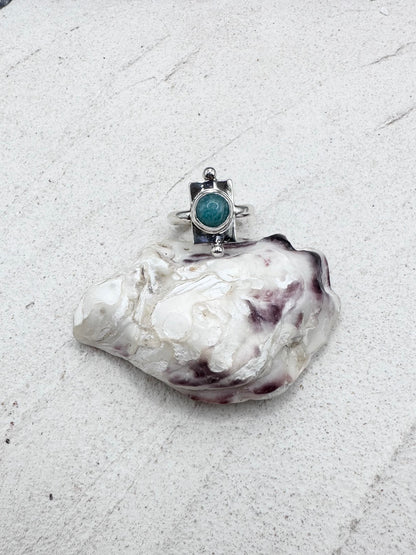 Amazonite Wayfinder Ring Silver