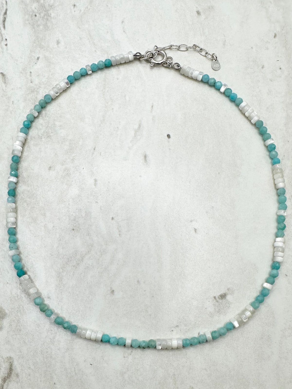 Amazonite & Mother of Pearl Necklace