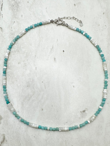 Amazonite & Mother of Pearl Necklace