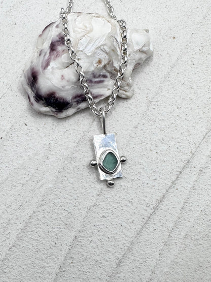 Teal Wayfinder Pendant Silver