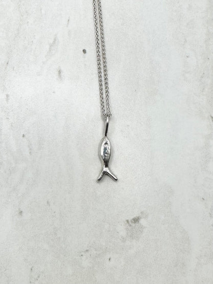 Mini Fish Pendant Silver