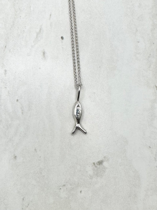 Mini Fish Pendant Silver