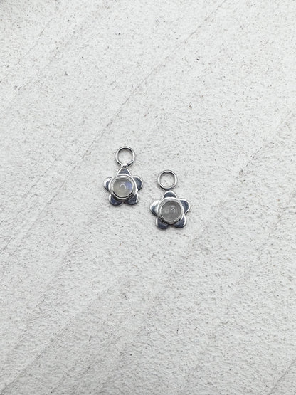 Flower Charms in Moonstone