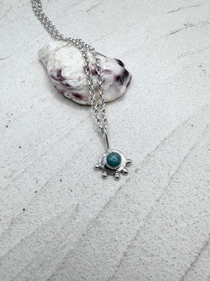 Amazonite Sunseeker Pendant Silver